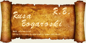 Rusa Bogaroški vizit kartica